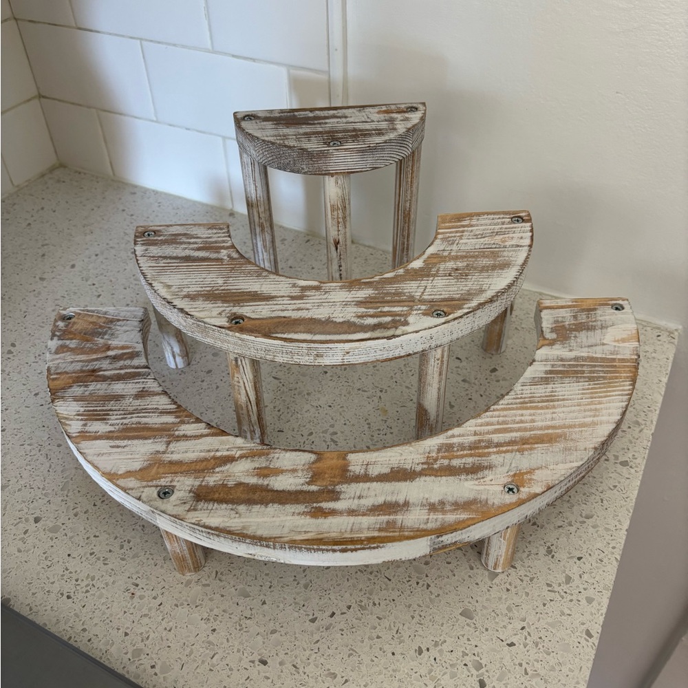 NEW Wooden Tiered Tray Display hand made